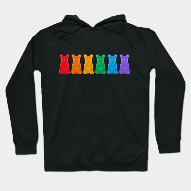 LGBT Gummy Bears - Gay Pride Rainbow Hoodie by LGBT